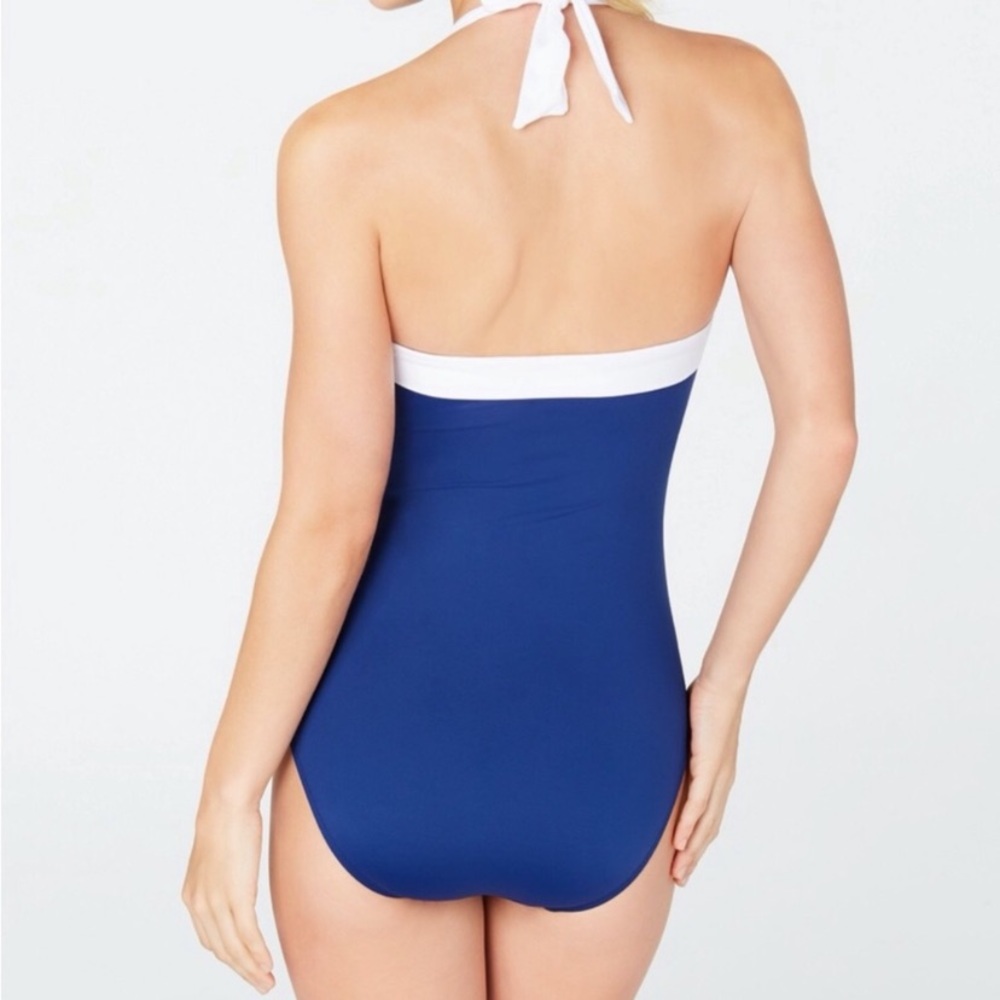 Ralph Lauren Bel-Air Tummy Control Halter Style One Piece Swimsuit • Size 6 - Picture 2 of 10